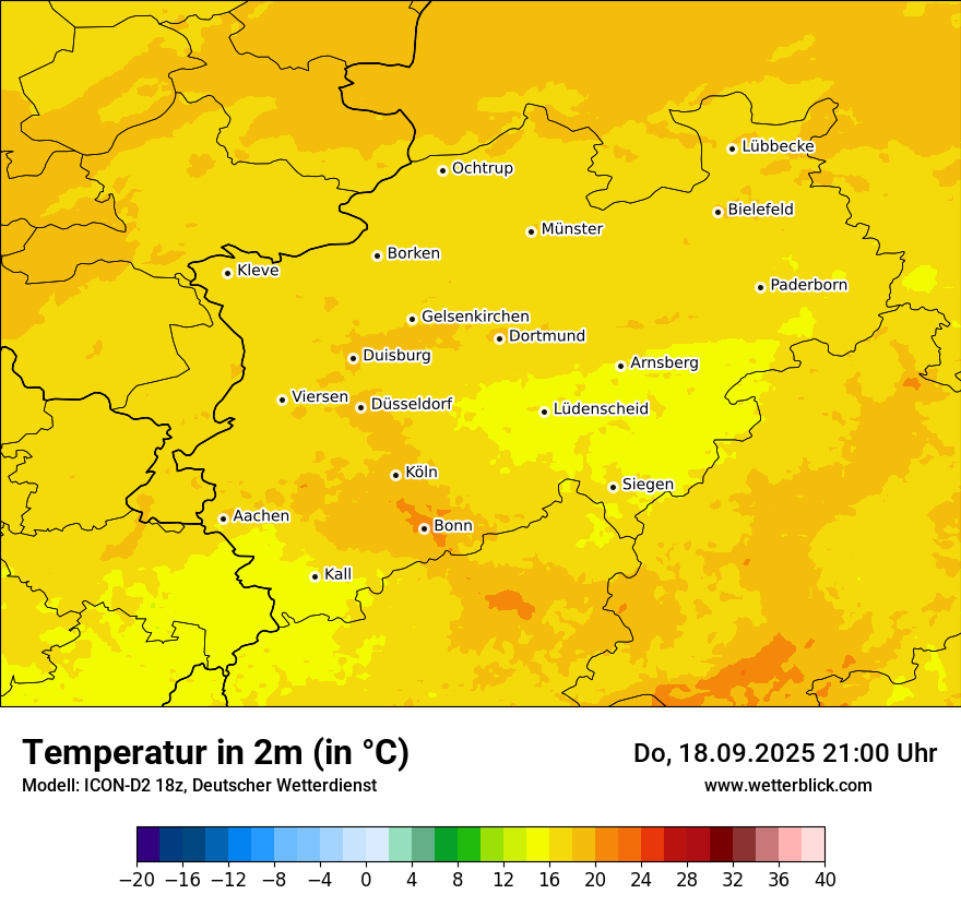 Modellkarten Temperatur