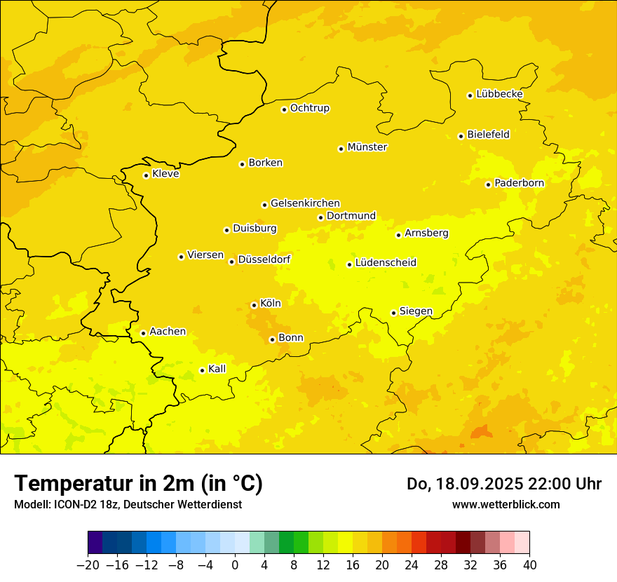 Modellkarten Temperatur