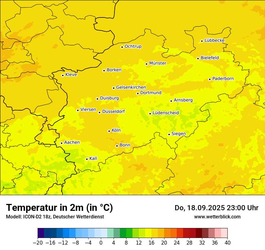 Modellkarten Temperatur