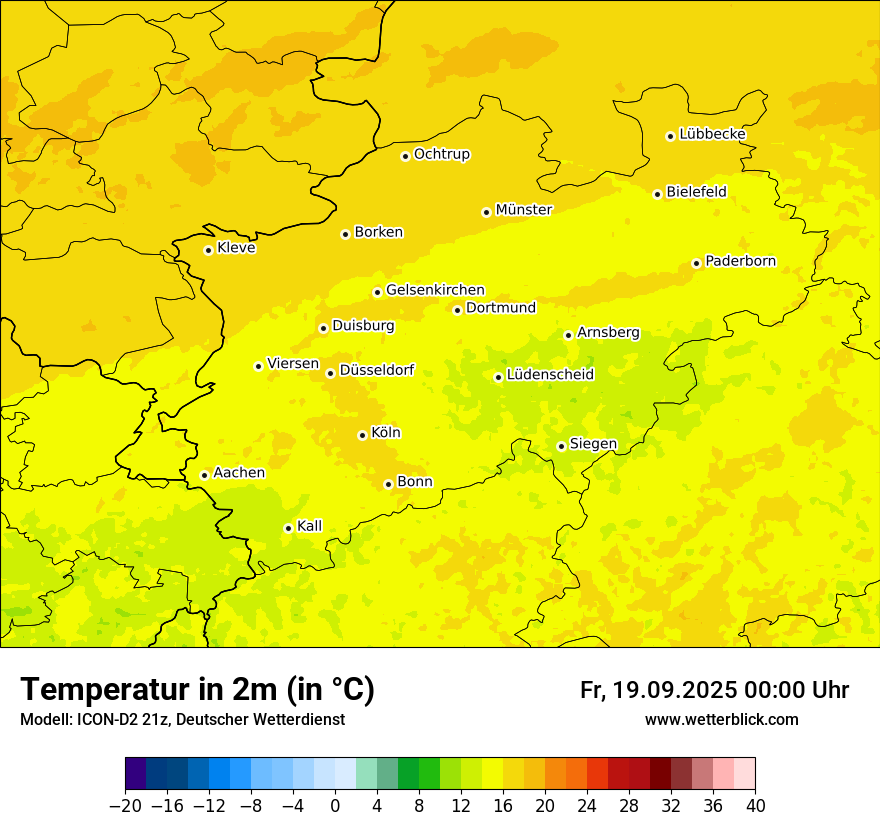Modellkarten Temperatur