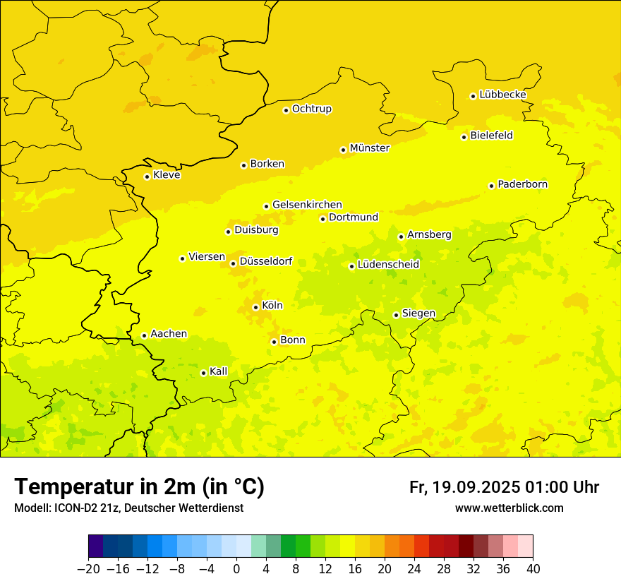 Modellkarten Temperatur