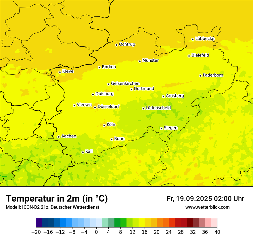 Modellkarten Temperatur