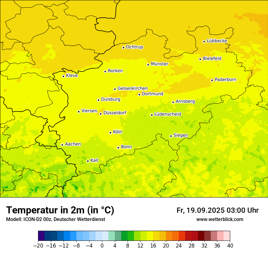 Modellkarten Temperatur