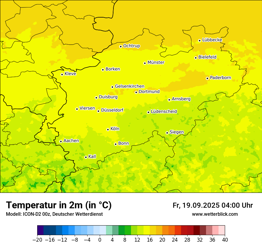 Modellkarten Temperatur