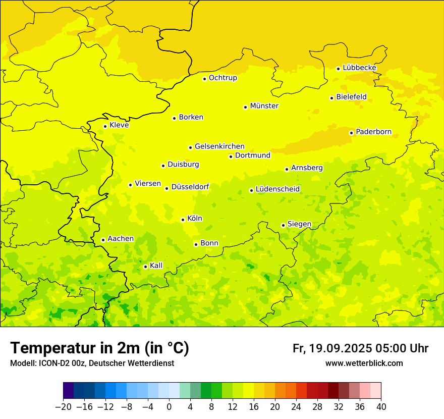 Modellkarten Temperatur