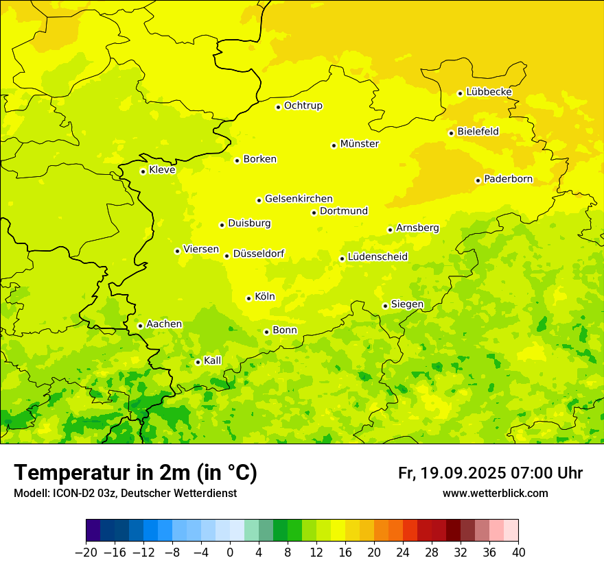 Modellkarten Temperatur