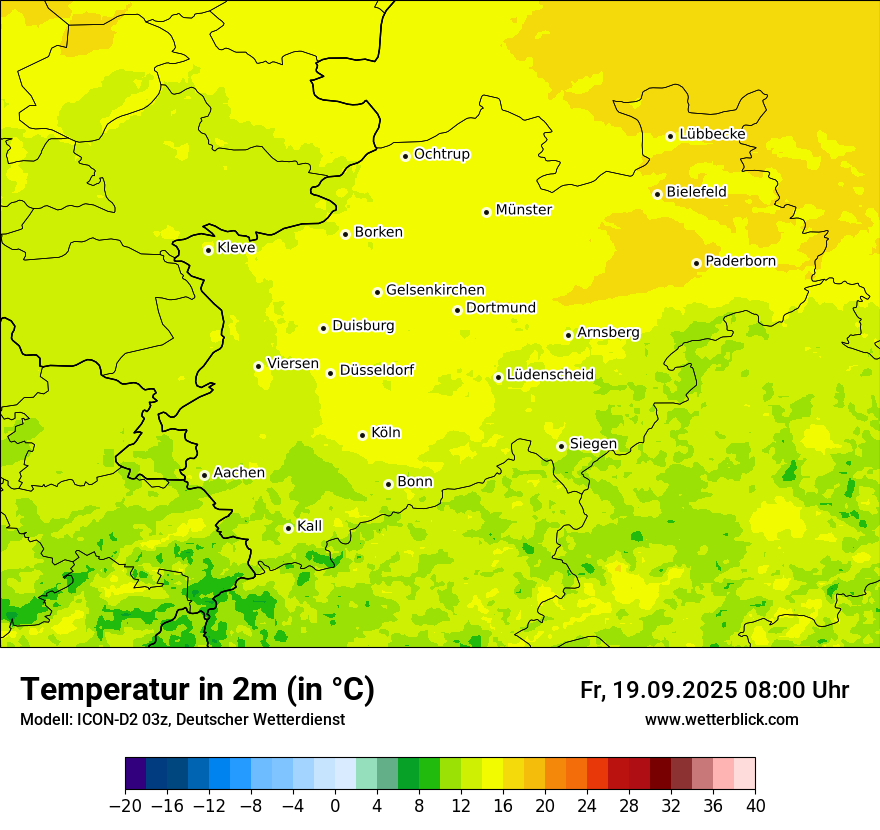 Modellkarten Temperatur