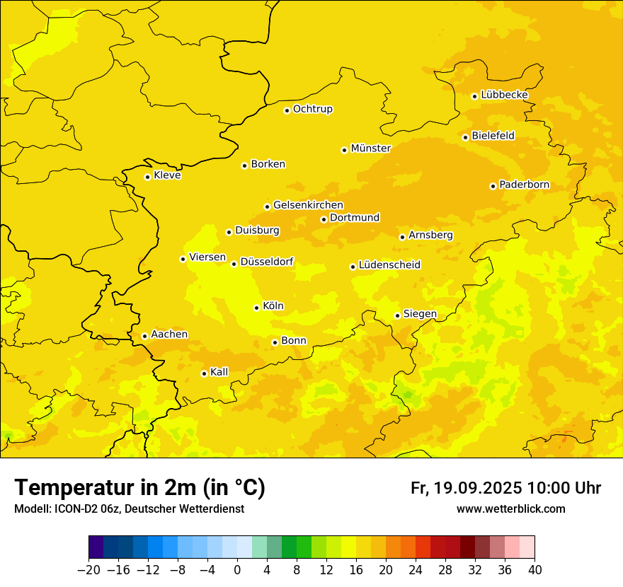Modellkarten Temperatur
