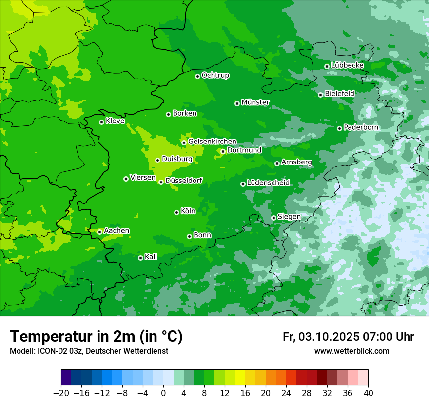 Modellkarten Temperatur
