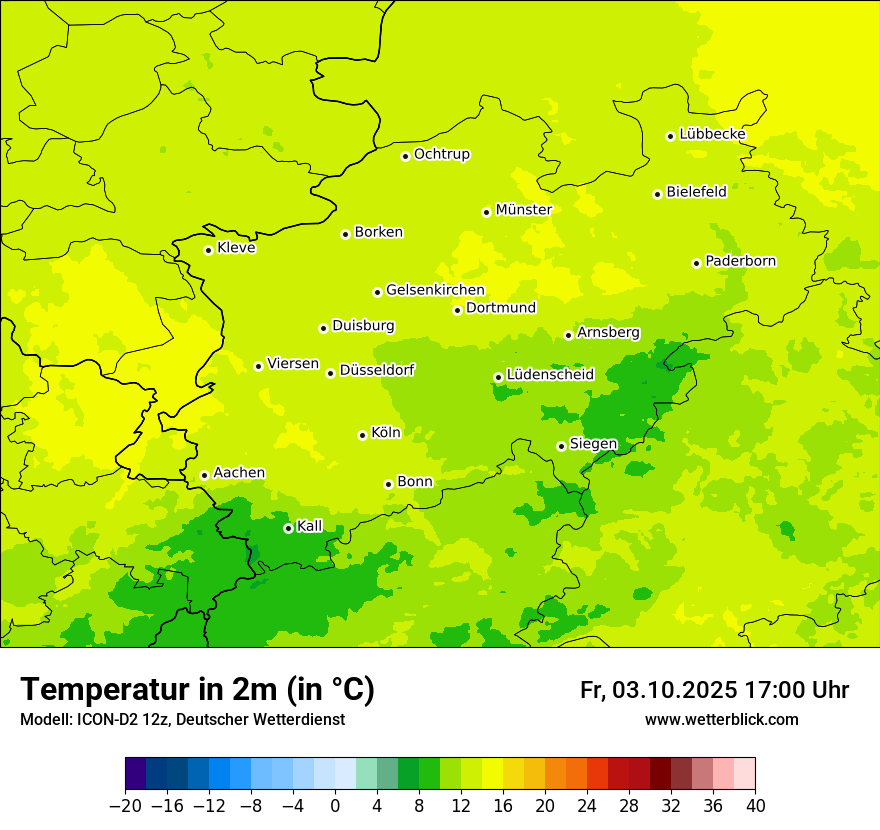 Modellkarten Temperatur