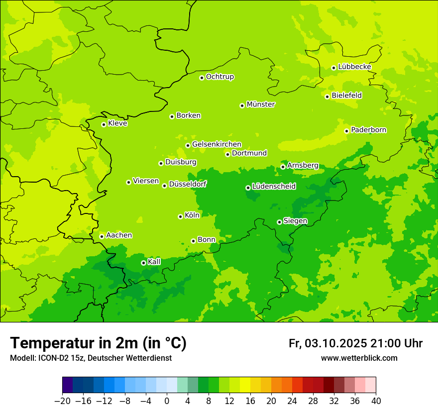 Modellkarten Temperatur
