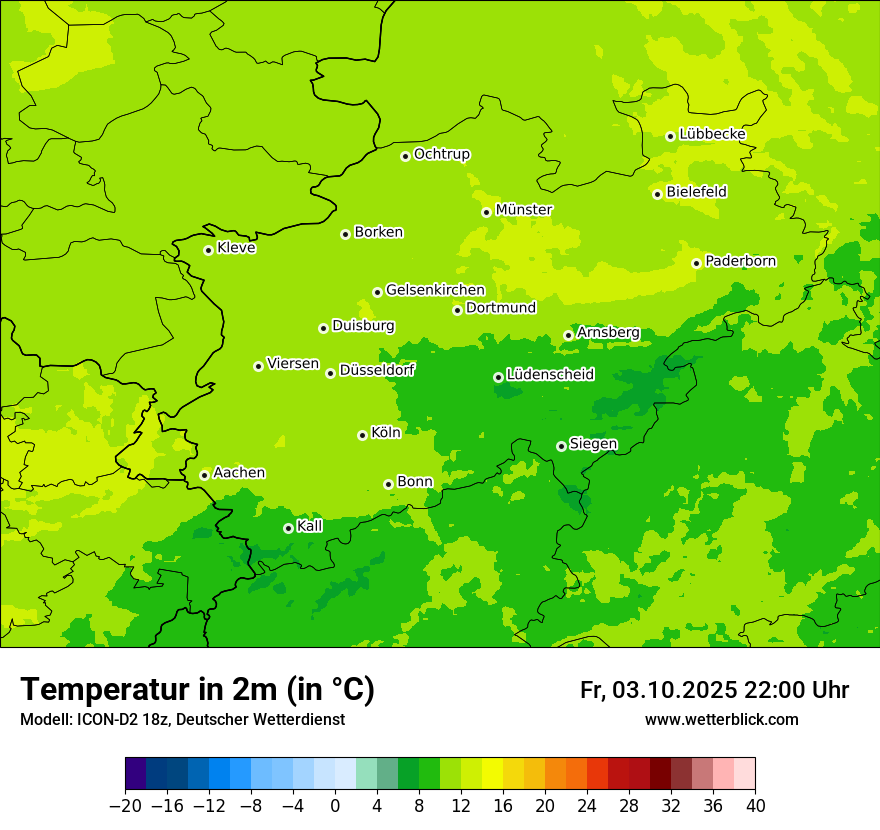 Modellkarten Temperatur