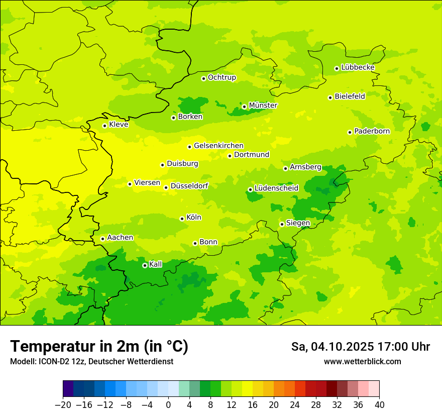 Modellkarten Temperatur