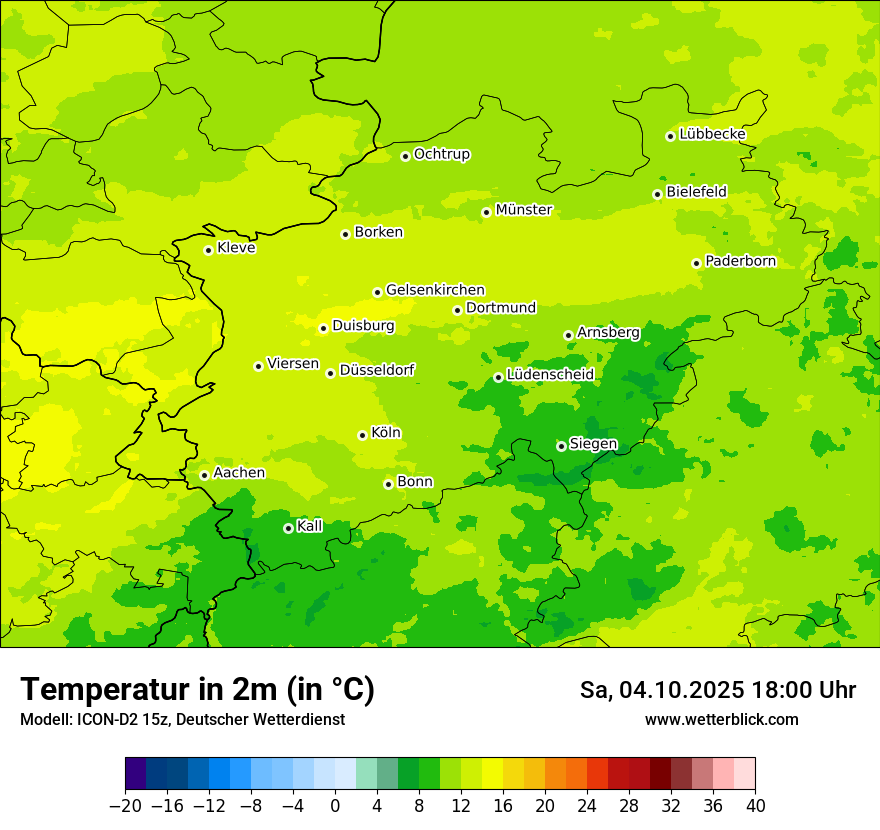 Modellkarten Temperatur