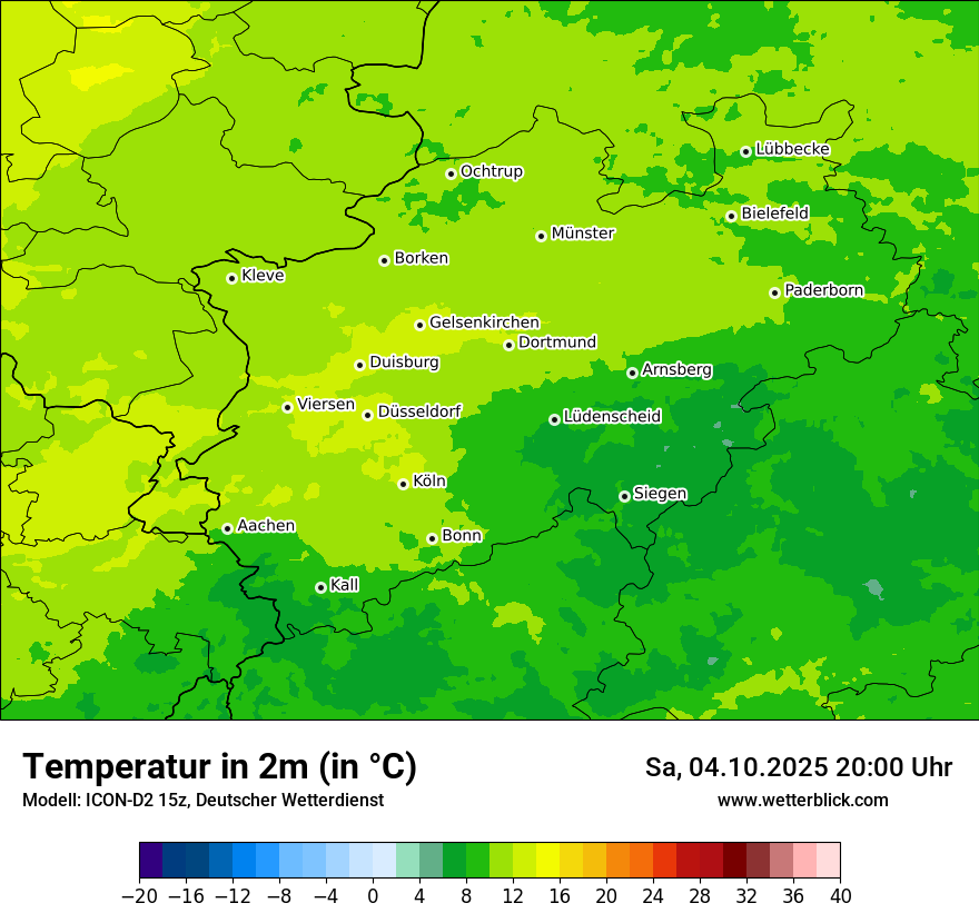 Modellkarten Temperatur