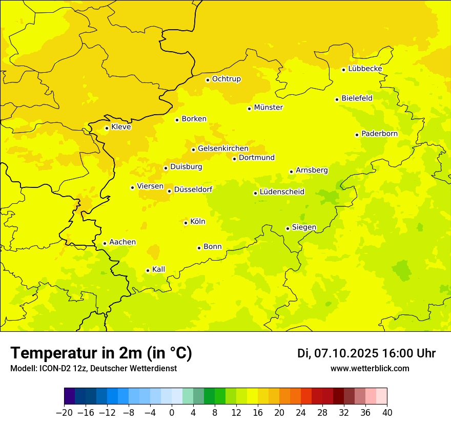 Modellkarten Temperatur