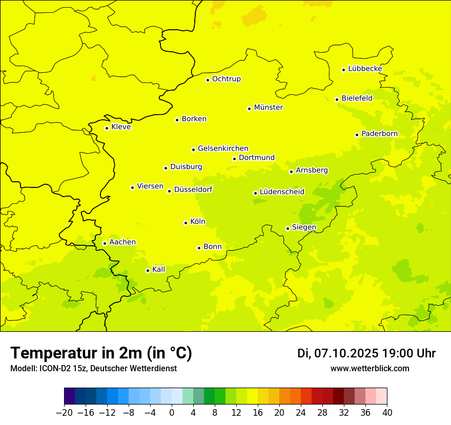 Modellkarten Temperatur