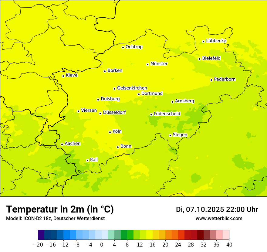 Modellkarten Temperatur