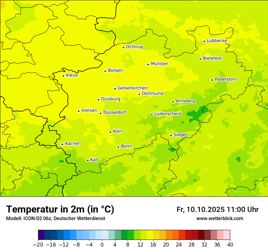 Modellkarten Temperatur