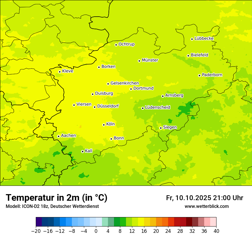 Modellkarten Temperatur