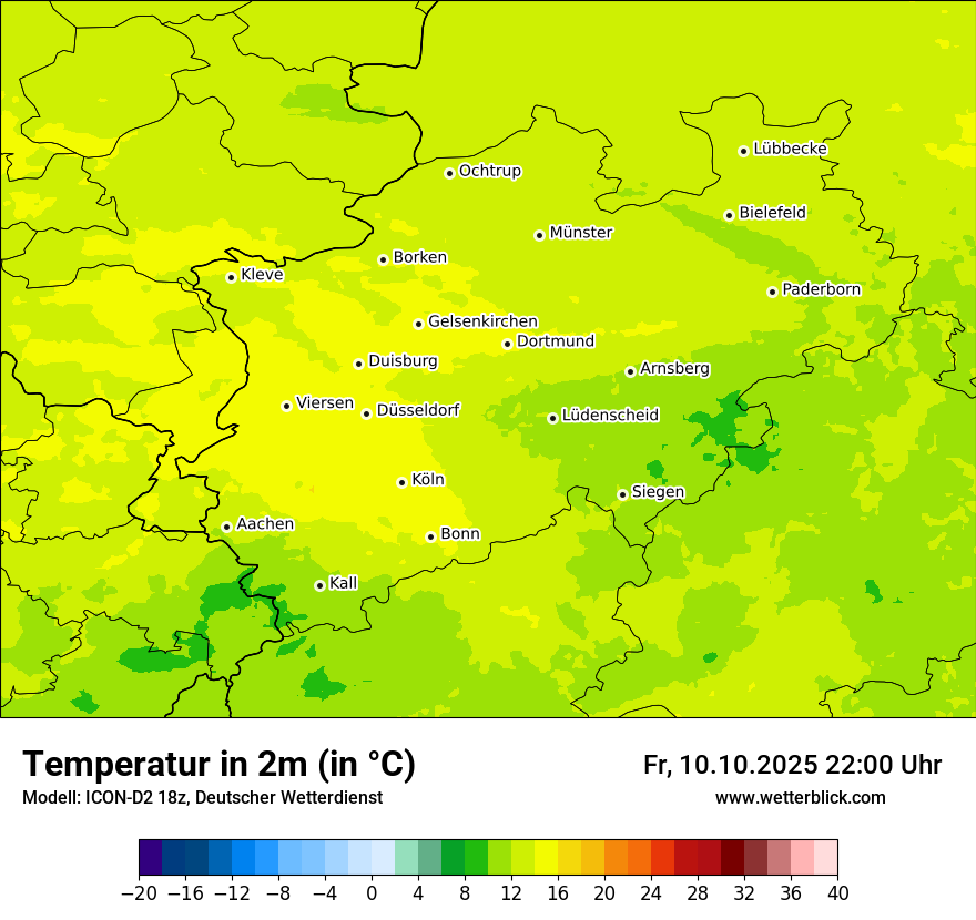Modellkarten Temperatur