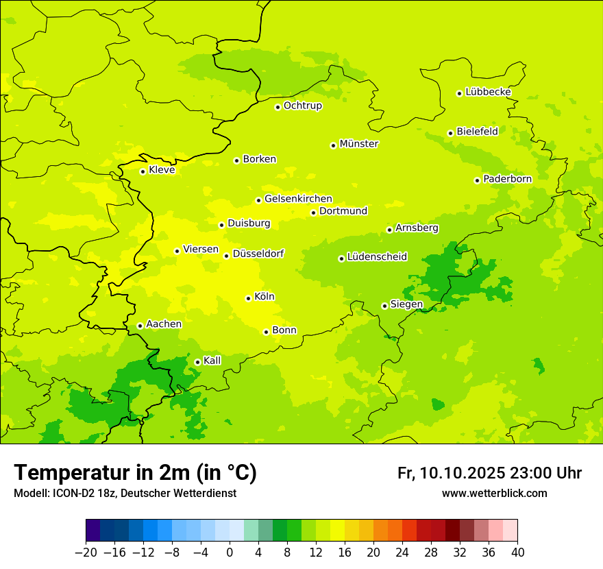 Modellkarten Temperatur