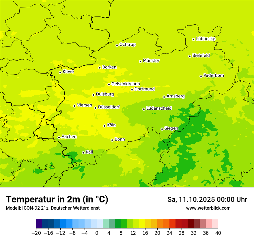 Modellkarten Temperatur