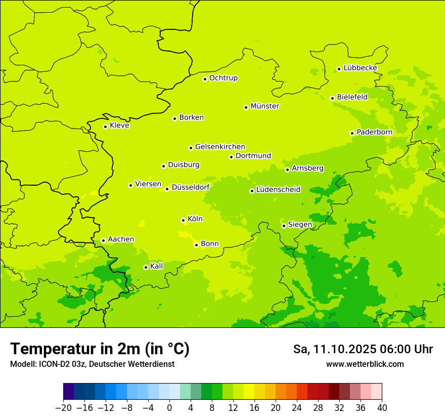 Modellkarten Temperatur