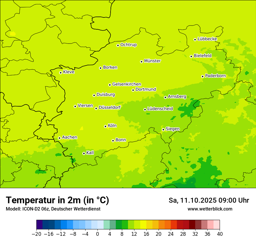 Modellkarten Temperatur