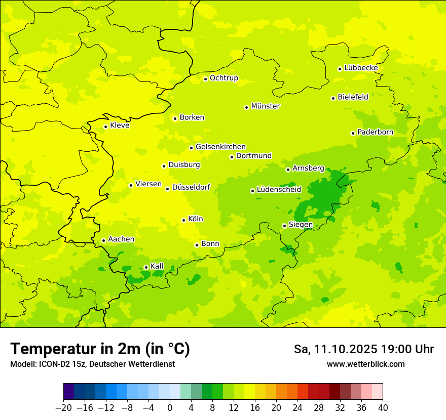 Modellkarten Temperatur
