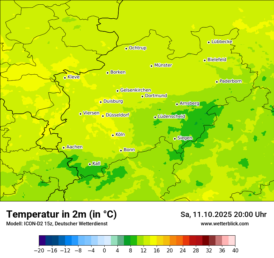 Modellkarten Temperatur