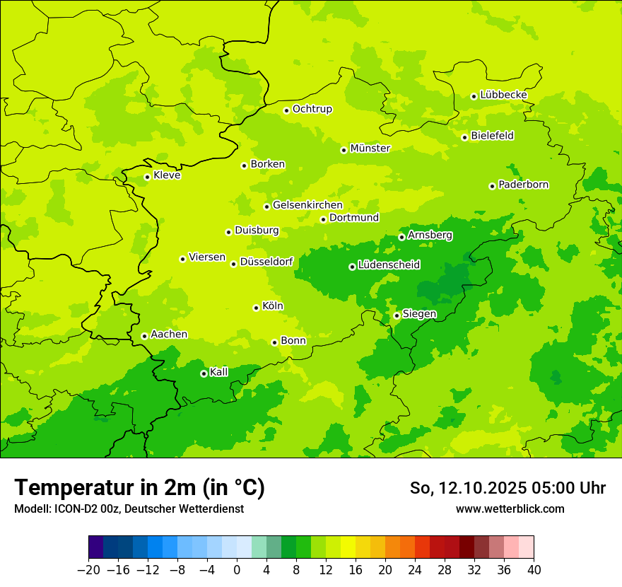Modellkarten Temperatur