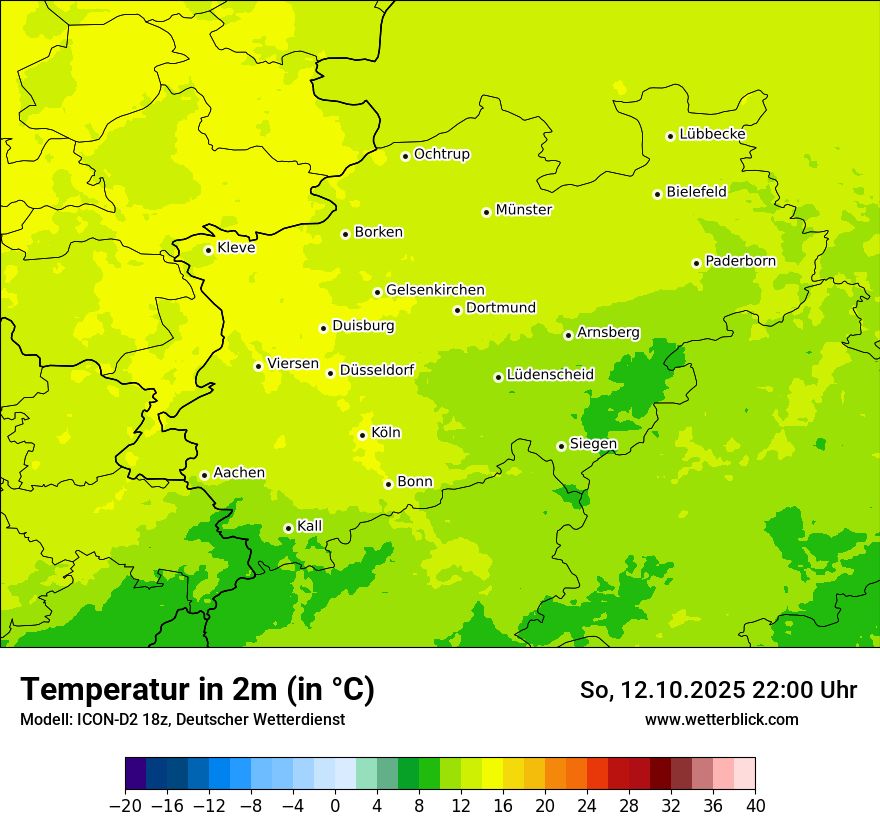 Modellkarten Temperatur