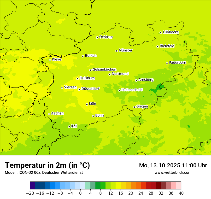 Modellkarten Temperatur