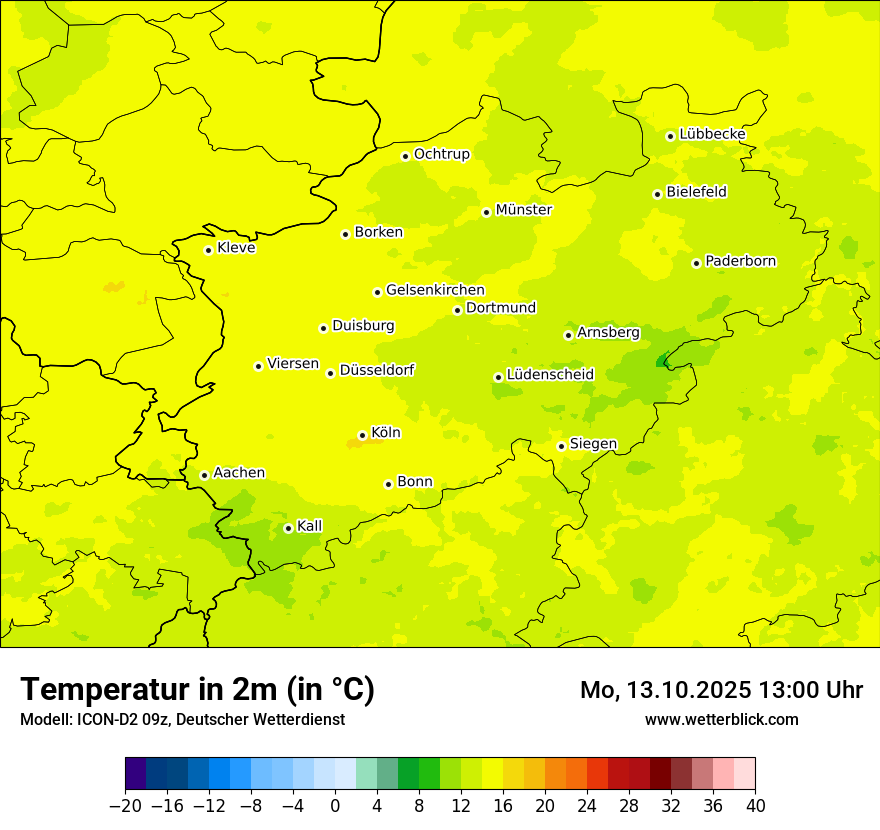 Modellkarten Temperatur