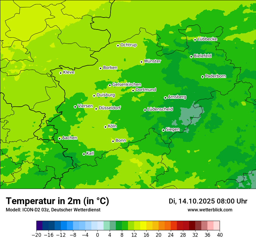 Modellkarten Temperatur