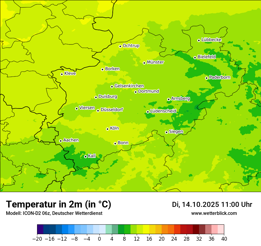 Modellkarten Temperatur