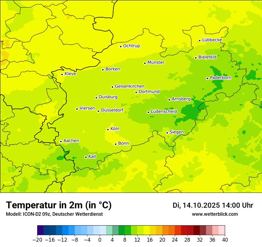 Modellkarten Temperatur