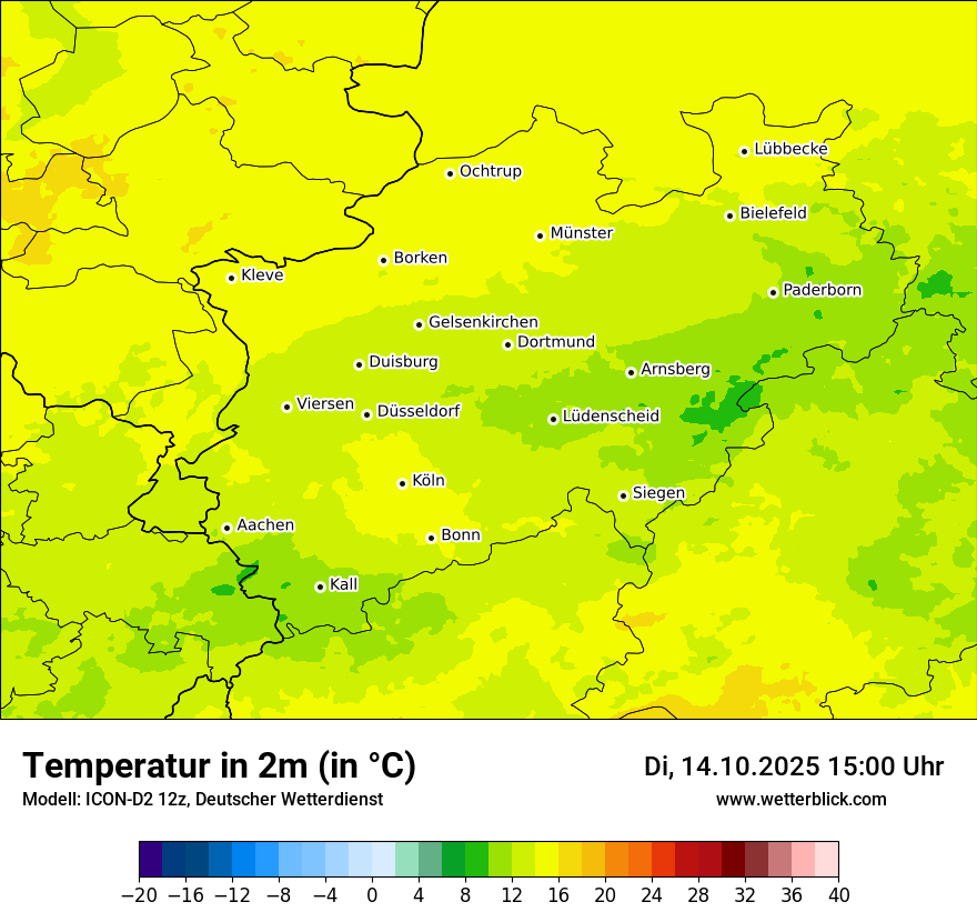 Modellkarten Temperatur