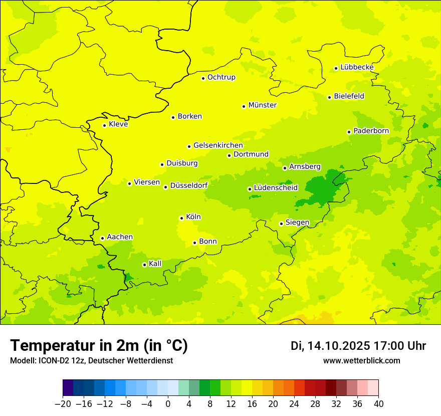 Modellkarten Temperatur