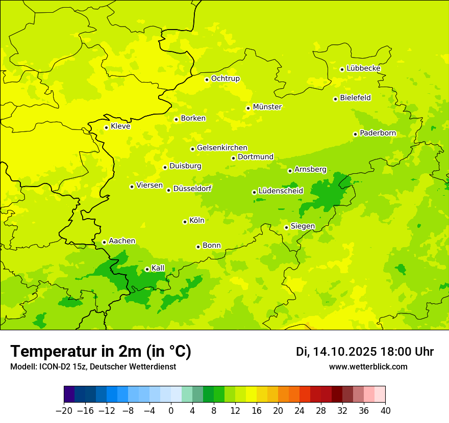 Modellkarten Temperatur