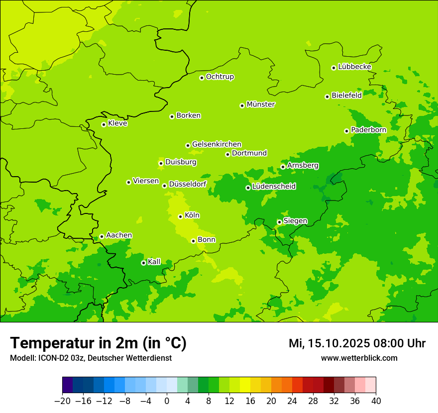 Modellkarten Temperatur