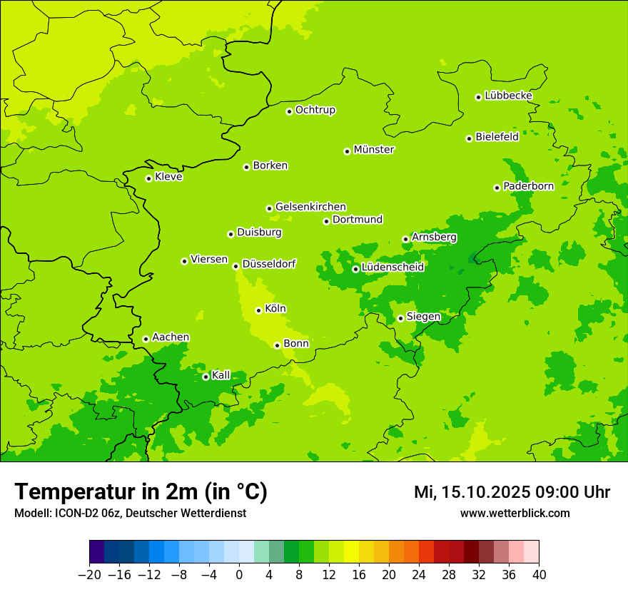 Modellkarten Temperatur