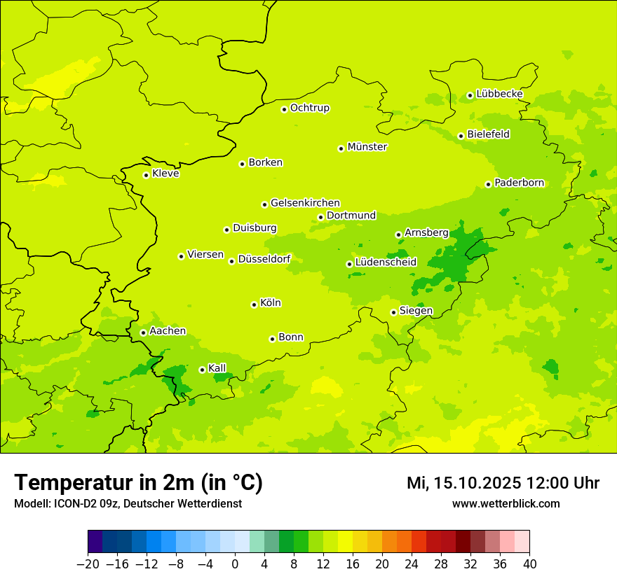 Modellkarten Temperatur