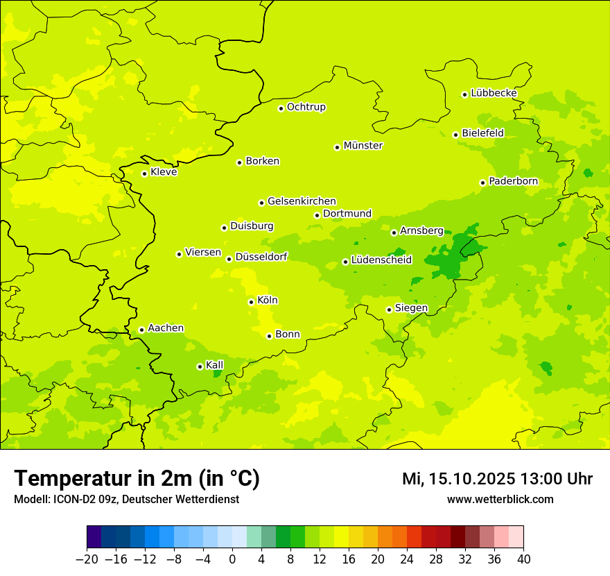 Modellkarten Temperatur