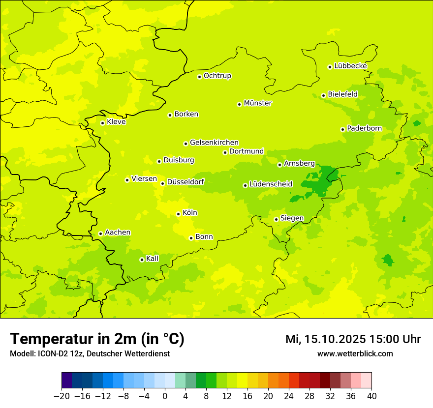 Modellkarten Temperatur