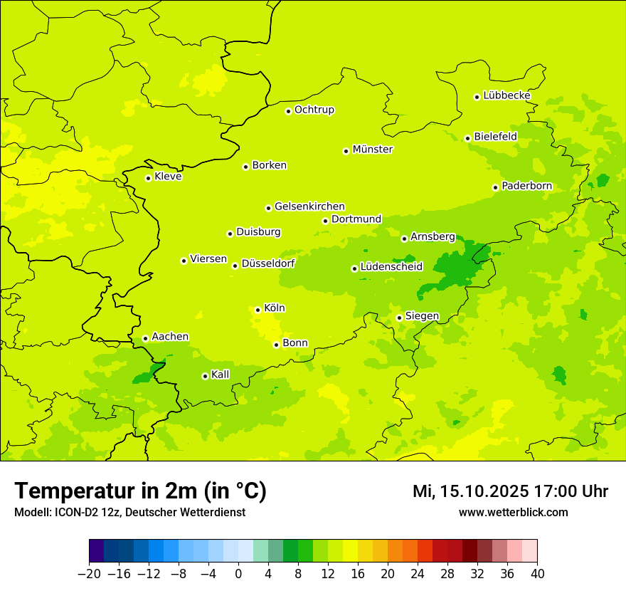 Modellkarten Temperatur
