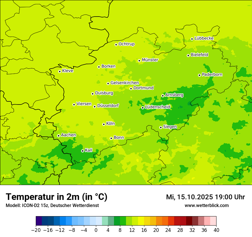 Modellkarten Temperatur