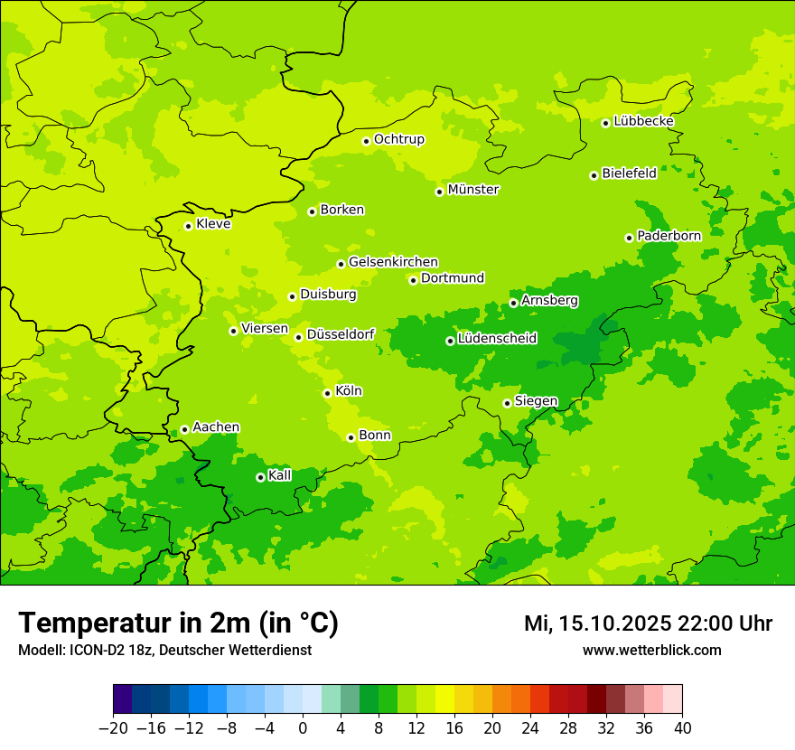 Modellkarten Temperatur