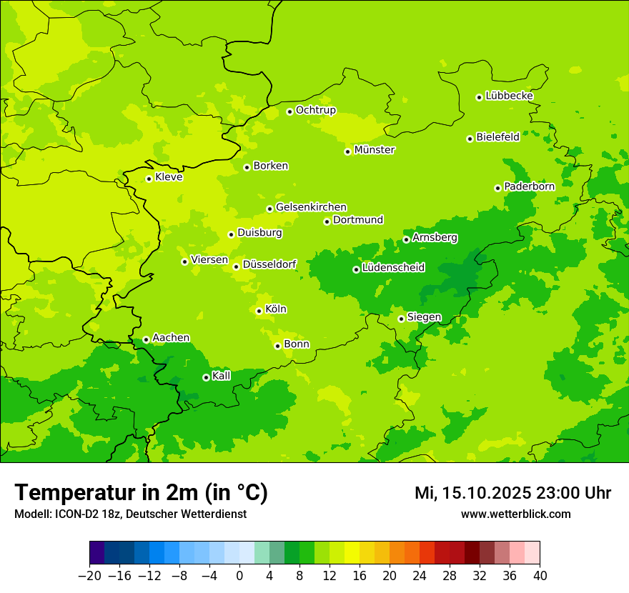 Modellkarten Temperatur